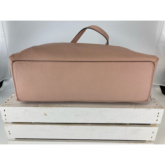 KATE SPADE LARGE DUSTY PINK PEBBLED LEATHER SHOULDER BAG - Picture 6 of 15